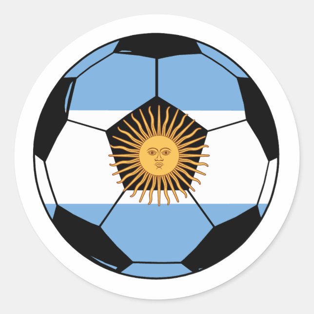 Pegatina Redonda Equipo de fútbol de Argentina (Anverso)