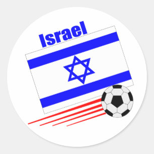 Pegatina Redonda Equipo de fútbol de Israel