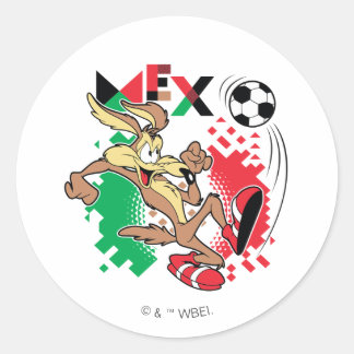 Pegatina Redonda Equipo de fútbol de México gráfico de WILE E. COYO