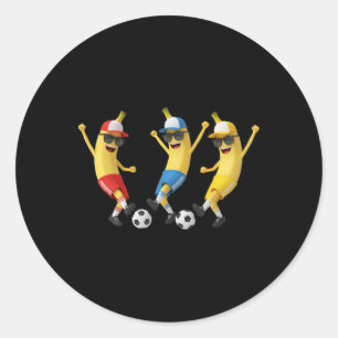 Pegatina Redonda Equipo de fútbol de Nana divertido Arte de dibujos