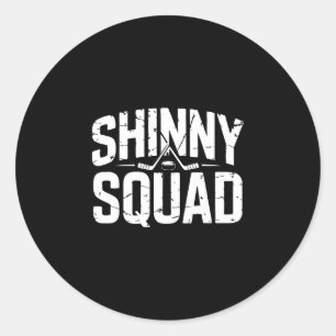 Pegatina Redonda Equipo de hockey de estanque Shinny