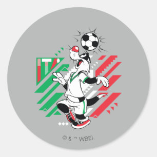 Pegatina Redonda Equipo de Italia de fútbol gráfico de SYLVESTER™