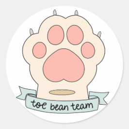 Pegatina Redonda equipo de judías de pie