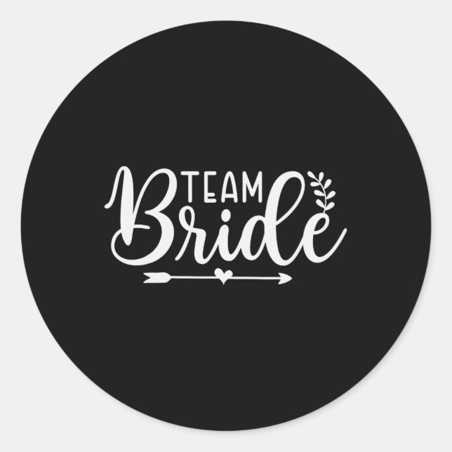 Pegatina Redonda Equipo de la Novia Despedida de Soltera Tripulació (Anverso)