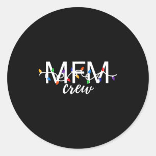 Pegatina Redonda Equipo de MFM Navidad Medicina Materno Fetal Obgyn
