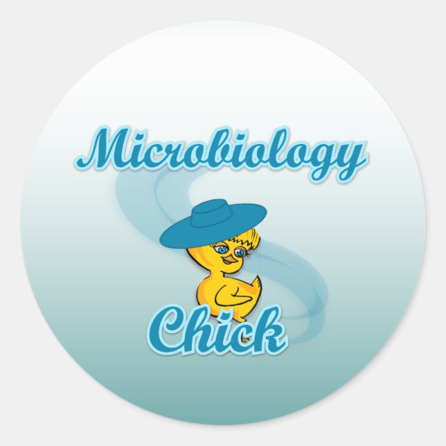 Pegatina Redonda Equipo de microbiología nº 3 (Anverso)