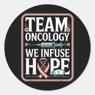 Pegatina Redonda Equipo de Oncología Infundimos Esperanza 1