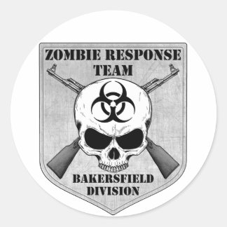 Pegatina Redonda Equipo de respuesta zombi: División de Bakersfield