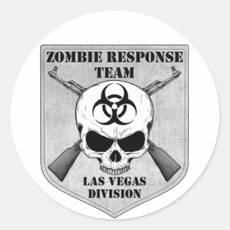 Pegatina Redonda Equipo de respuesta zombi: División de Las Vegas