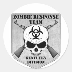 Pegatina Redonda Equipo de respuesta zombi: División Kentucky
