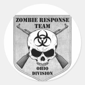 Pegatina Redonda Equipo de respuesta zombi: División Ohio