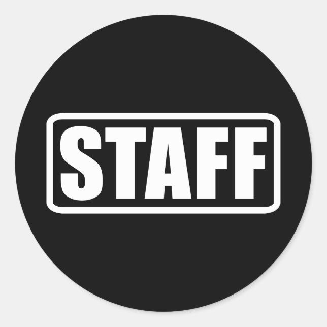 Pegatina Redonda Equipo de seguridad del personal de eventos (Anverso)