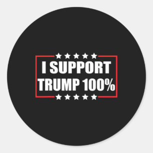 Pegatina Redonda Equipo de Trump Pro Trump Patriótico Apoyo a Trump