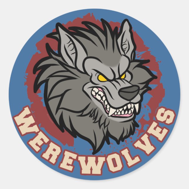 Pegatina Redonda Equipo de Werewolf (Anverso)