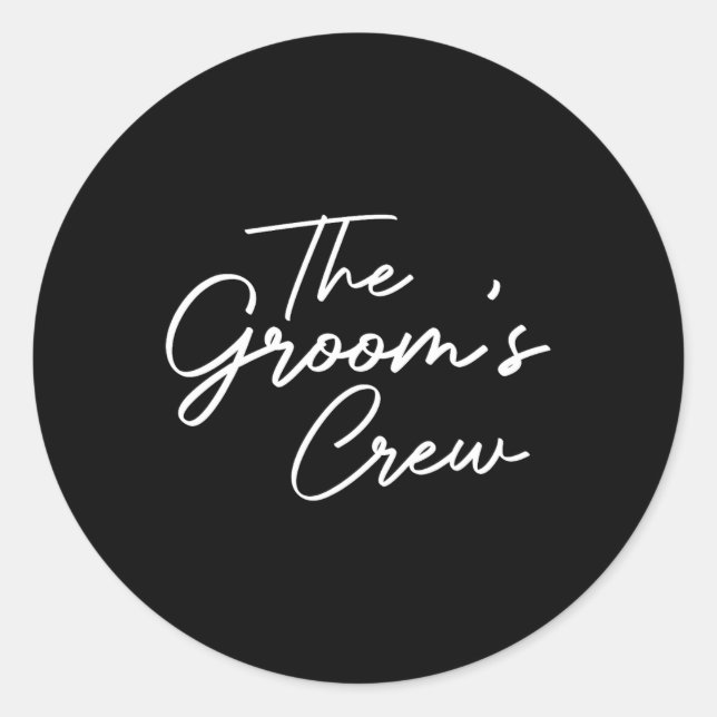 Pegatina Redonda Equipo del novio Despedida de soltero Padrinos Gru (Anverso)