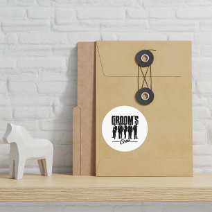 Pegatina Redonda Equipo del Novio Padrinos Despedida de Soltero