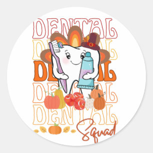 Pegatina Redonda Equipo Dental Festial de la Brigada Dental de Acci