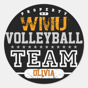 Pegatina Redonda Equipo deportivo de escuela