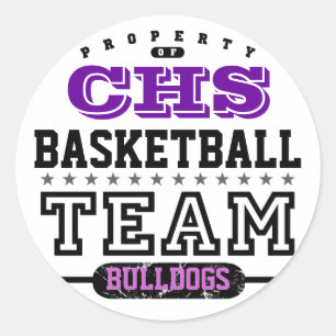 Pegatina Redonda Equipo deportivo de escuela