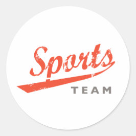 Pegatina Redonda Equipo deportivo genérico
