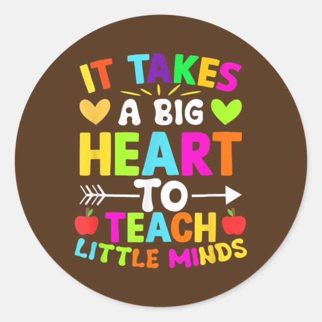 Pegatina Redonda Equipo docente para Guay de aprecio docente (Anverso)