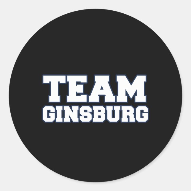 PEGATINA REDONDA EQUIPO GINSBURG (Anverso)