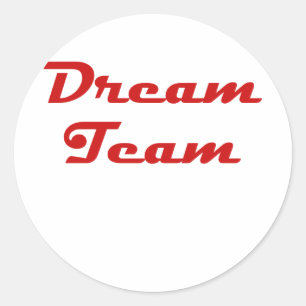 Pegatina Redonda Equipo ideal