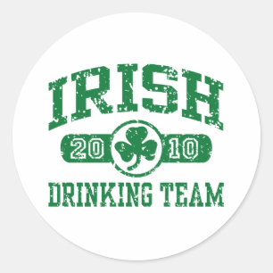 Pegatina Redonda Equipo irlandés de bebidas 2010