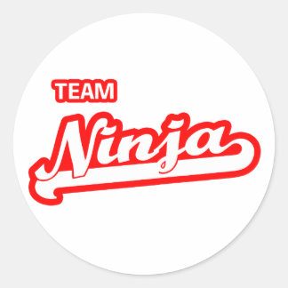 Pegatina Redonda Equipo Ninja