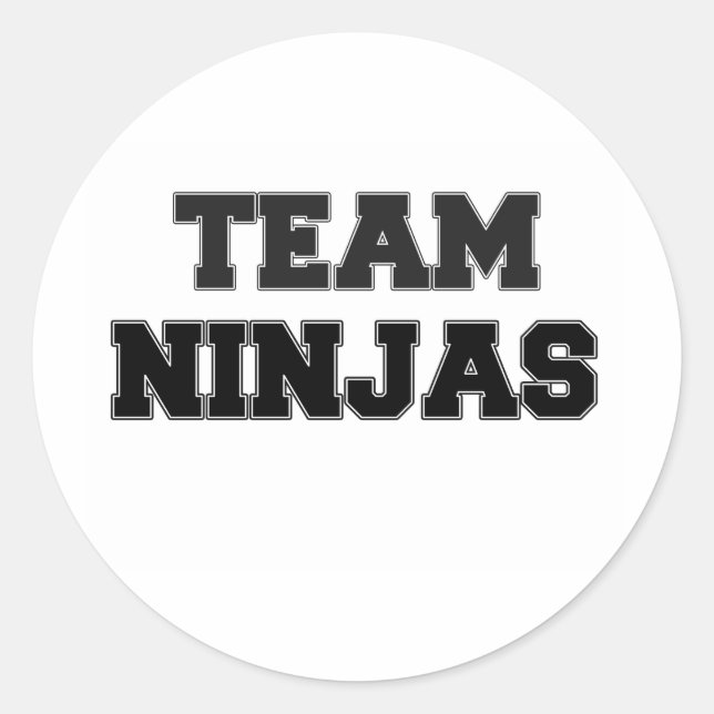Pegatina Redonda Equipo Ninjas (Anverso)