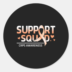 Pegatina Redonda Equipo Rsd Crps De La Familia Squad De Apoyo Orang