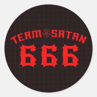 Pegatina Redonda Equipo Satan 666