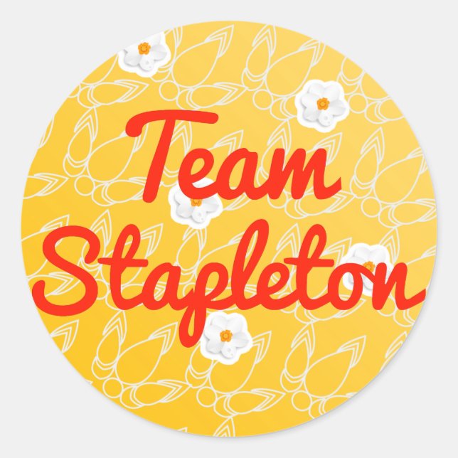 Pegatina Redonda Equipo Stapleton (Anverso)