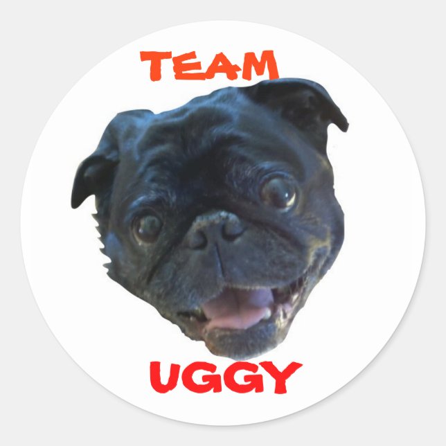 PEGATINA REDONDA ¡¡¡EQUIPO UGGY STICKERZ!!! (Anverso)