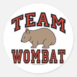 Pegatina Redonda Equipo Wombat III