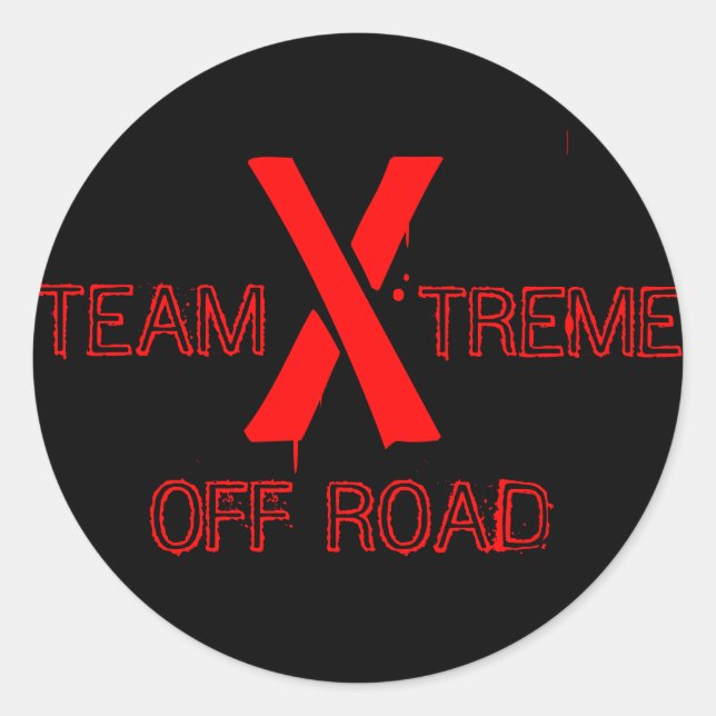 Pegatina Redonda equipo xtreme (Anverso)