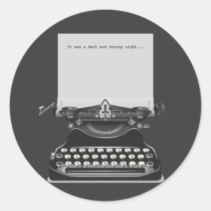 Pegatina Redonda Era una noche oscura y tempestuosa