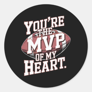 Pegatina Redonda Eres El Mvp De Mi Corazón Fútbol Deportes Valenti