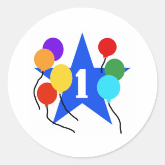 Pegatina Redonda Eres el primer cumpleaños de la estrella