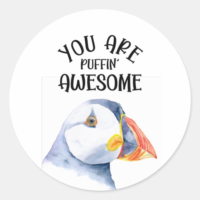 Pegatina Redonda eres genial. (Anverso)