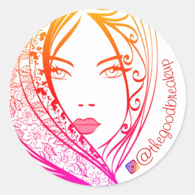 Pegatina Redonda Eres hermosa