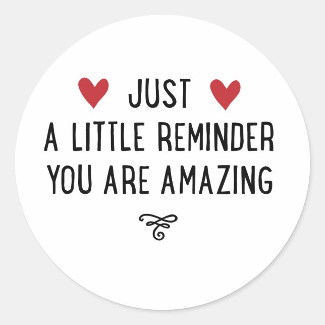 Pegatina Redonda Eres increíble. (Anverso)