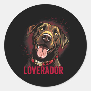 Pegatina Redonda Eres Mi Amante Lab Dad Mamá San Valentín Perro Lab