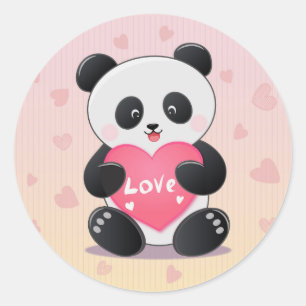 Pegatina Redonda Eres Mi Amor Panda-Mic