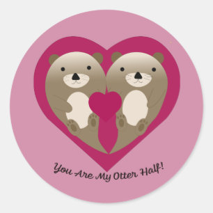 Pegatina Redonda Eres Mi Otter Mitad