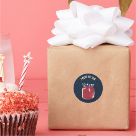 Pegatina Redonda Eres mi Personalizado Jam Jelly Jar