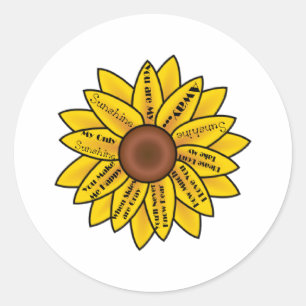 Pegatina Redonda Eres mi Sunshine