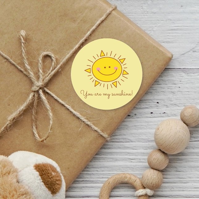 Pegatina Redonda Eres Mi Sunshine Feliz Día Alegre (Subido por el creador)