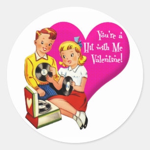 Pegatina Redonda ¡Eres un éxito conmigo, San Valentín!