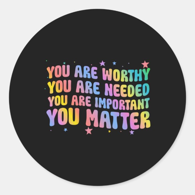 Pegatina Redonda Eres un trabajador social digno de la escuela (Anverso)